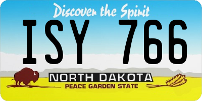 ND license plate ISY766