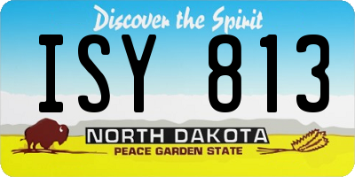 ND license plate ISY813