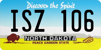 ND license plate ISZ106