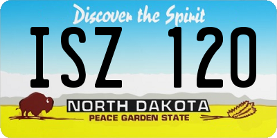 ND license plate ISZ120