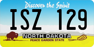 ND license plate ISZ129