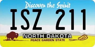 ND license plate ISZ211