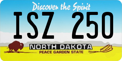 ND license plate ISZ250