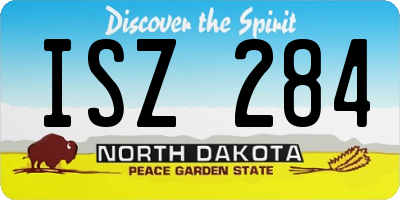 ND license plate ISZ284