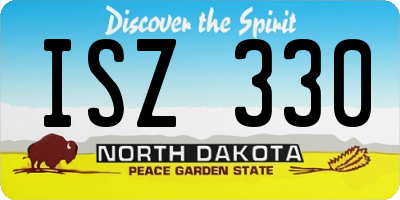 ND license plate ISZ330