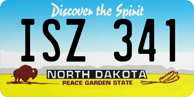 ND license plate ISZ341