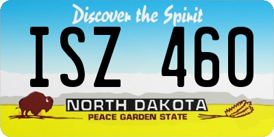 ND license plate ISZ460