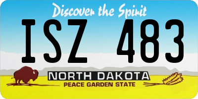 ND license plate ISZ483