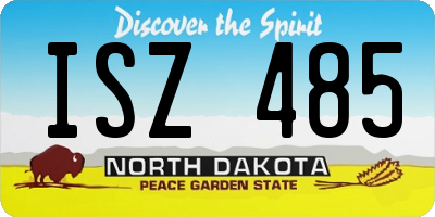 ND license plate ISZ485