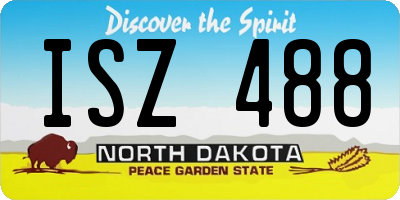 ND license plate ISZ488
