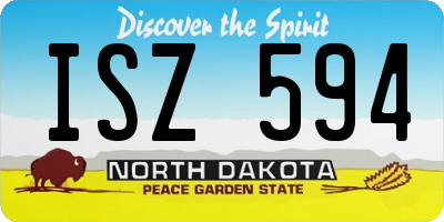 ND license plate ISZ594