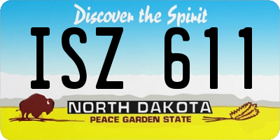 ND license plate ISZ611