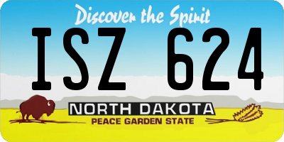 ND license plate ISZ624