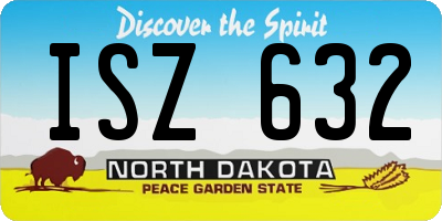 ND license plate ISZ632