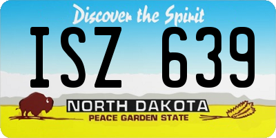 ND license plate ISZ639