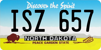 ND license plate ISZ657