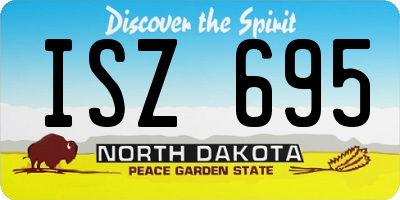ND license plate ISZ695