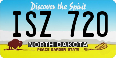 ND license plate ISZ720