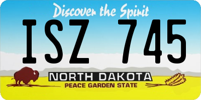 ND license plate ISZ745