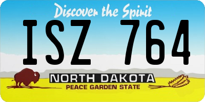 ND license plate ISZ764