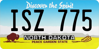 ND license plate ISZ775