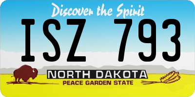 ND license plate ISZ793