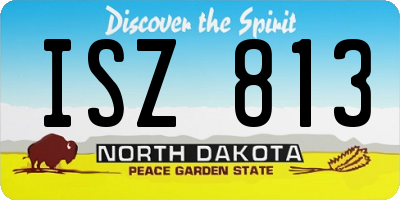 ND license plate ISZ813