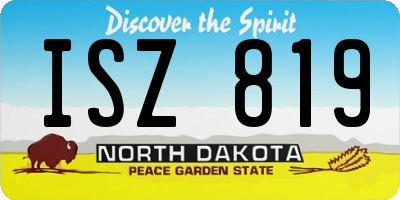 ND license plate ISZ819