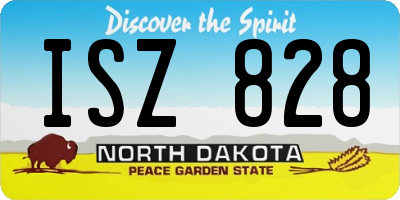 ND license plate ISZ828