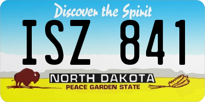 ND license plate ISZ841