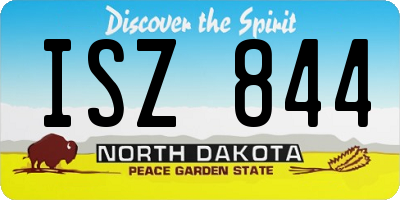 ND license plate ISZ844