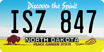 ND license plate ISZ847