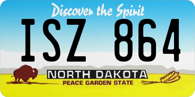 ND license plate ISZ864