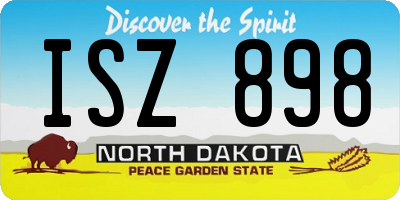 ND license plate ISZ898