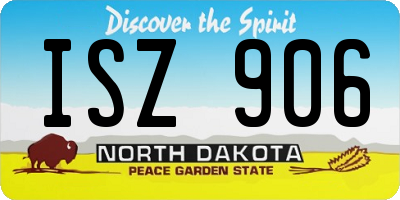 ND license plate ISZ906