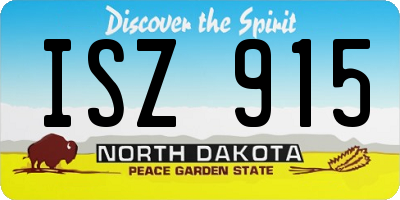 ND license plate ISZ915