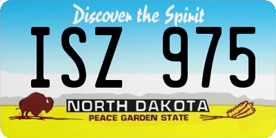 ND license plate ISZ975