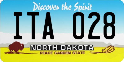 ND license plate ITA028