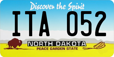 ND license plate ITA052