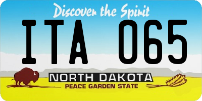 ND license plate ITA065