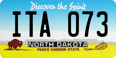 ND license plate ITA073
