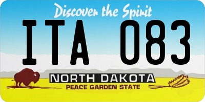 ND license plate ITA083