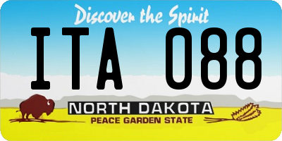 ND license plate ITA088