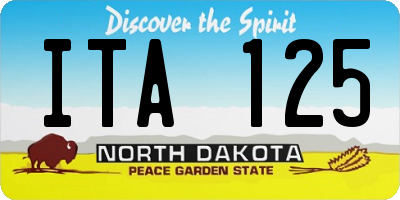 ND license plate ITA125
