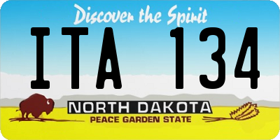 ND license plate ITA134