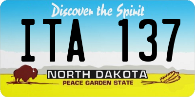 ND license plate ITA137