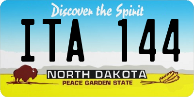 ND license plate ITA144
