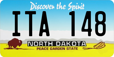 ND license plate ITA148