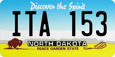 ND license plate ITA153