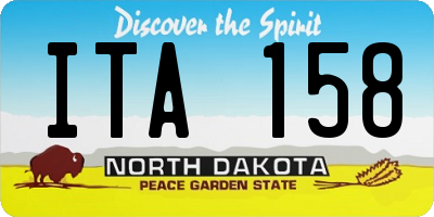 ND license plate ITA158
